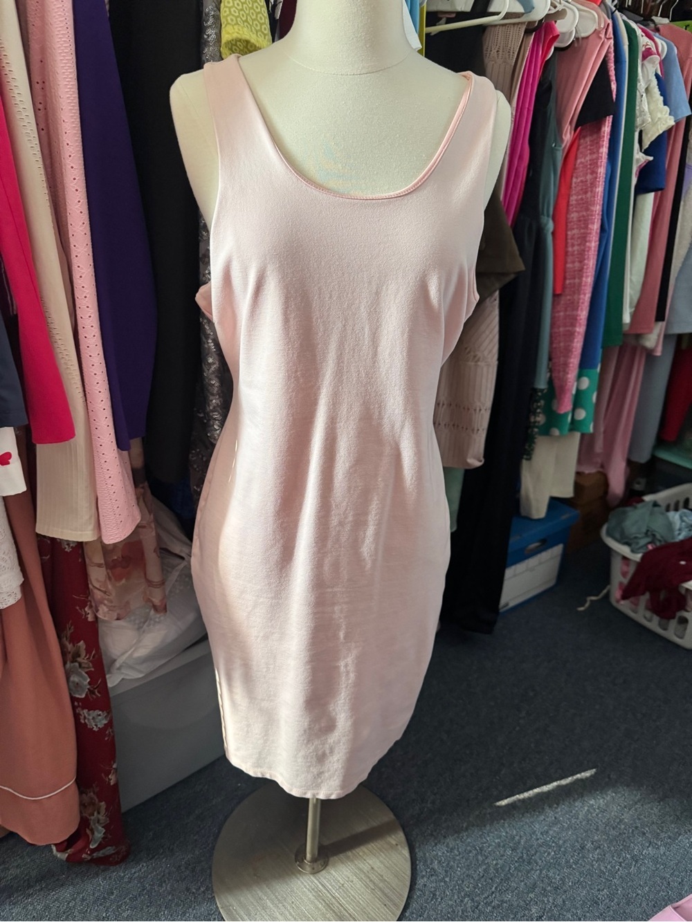 Lulus Blush Pink Racerback Sheath Dress – Size XL